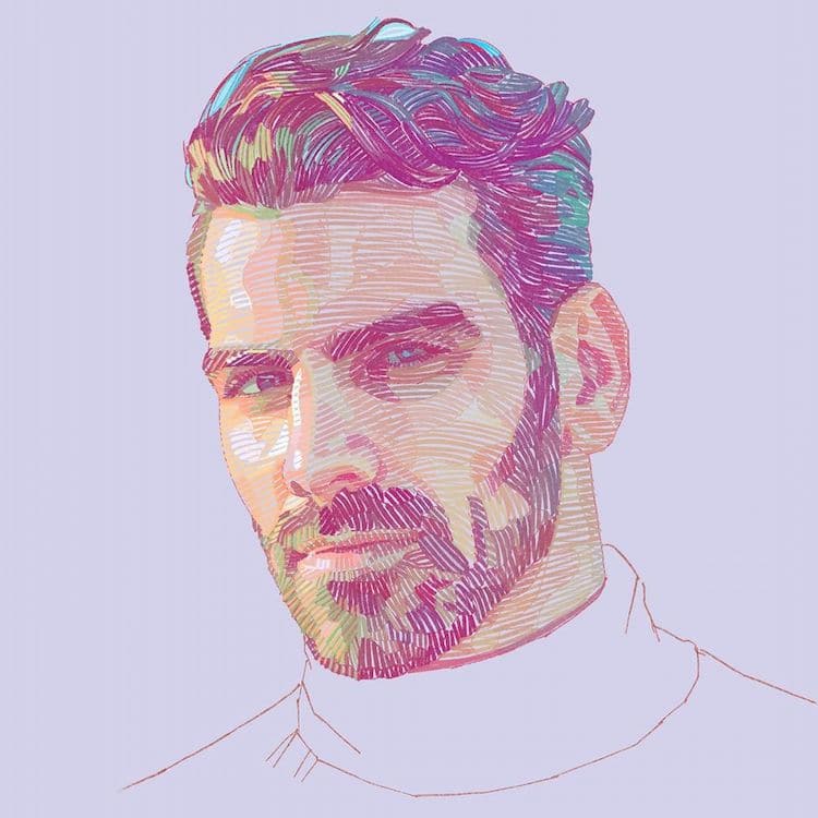 Geometric Portrait by Lui Ferreyra