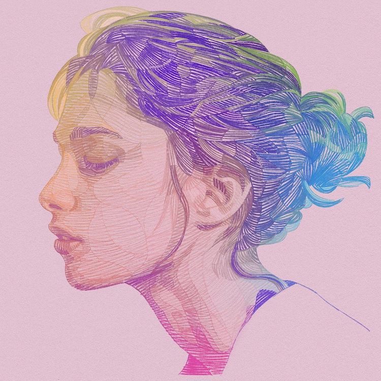 Geometric Portrait by Lui Ferreyra