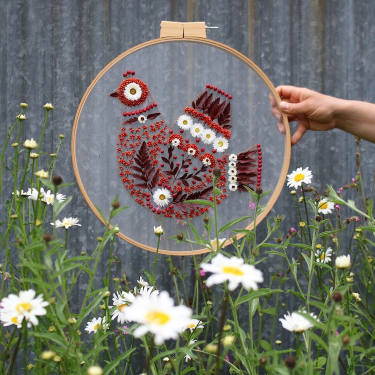 Dried Flower Embroidery by Olga Prinku