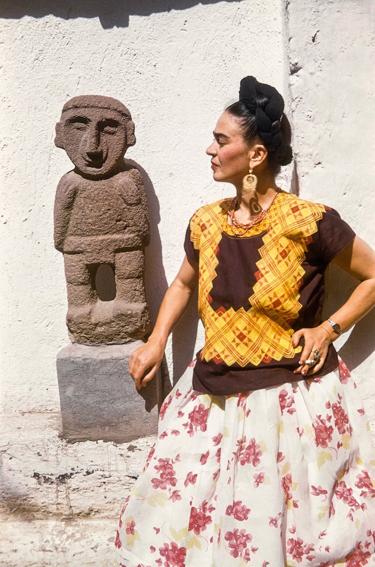 Frida Kahlo with Sculpture