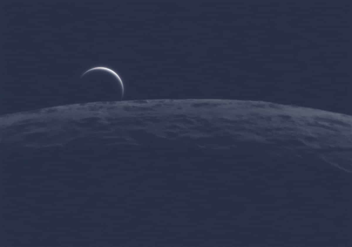 Venus on the Horizon of the Moon