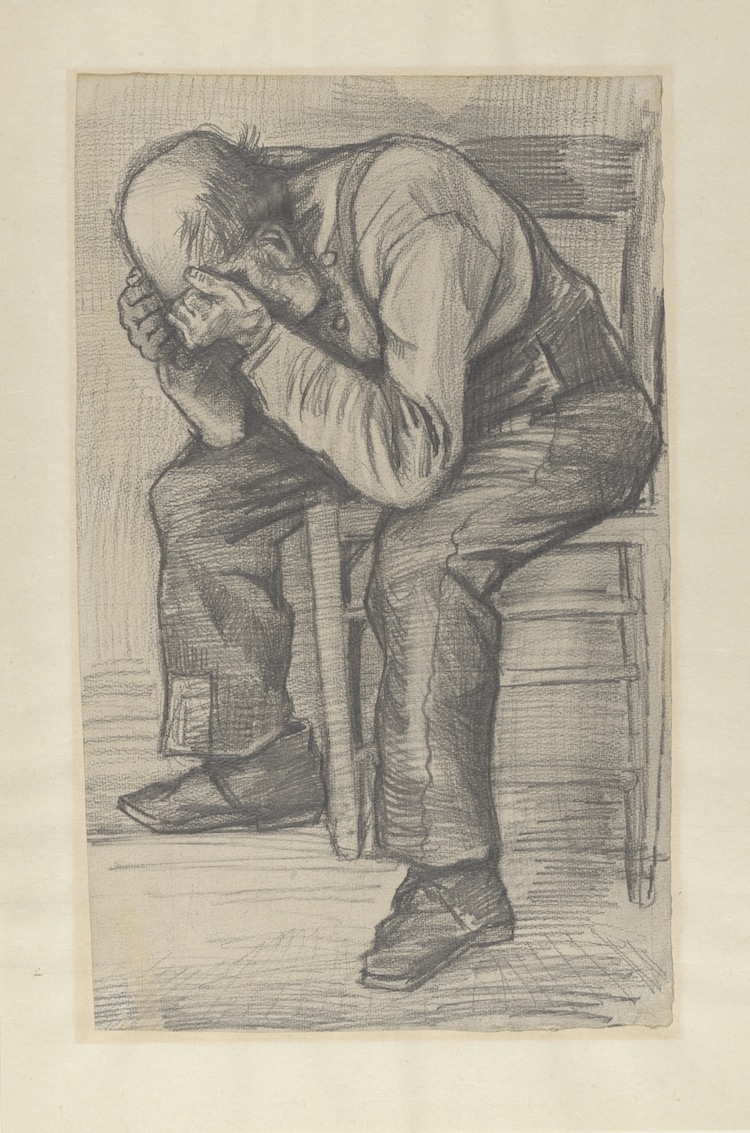 Sketch for Worn Out by Vincent van Gogh