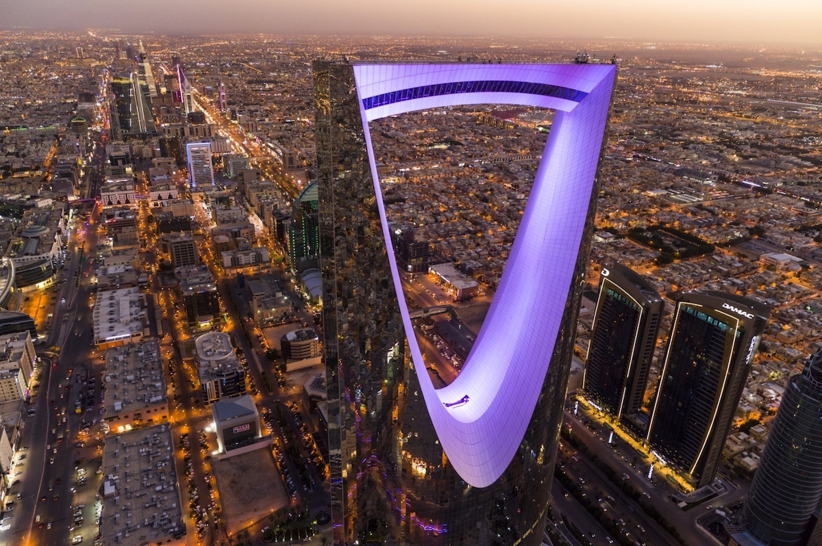 Aerial Photo of the Kingdom Centre in Saudi Arabia