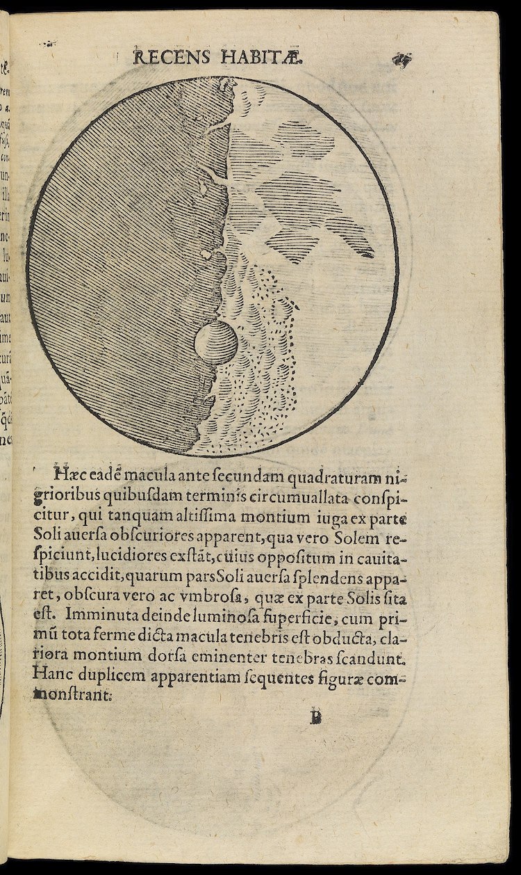 Galileo's Drawing of the Moon