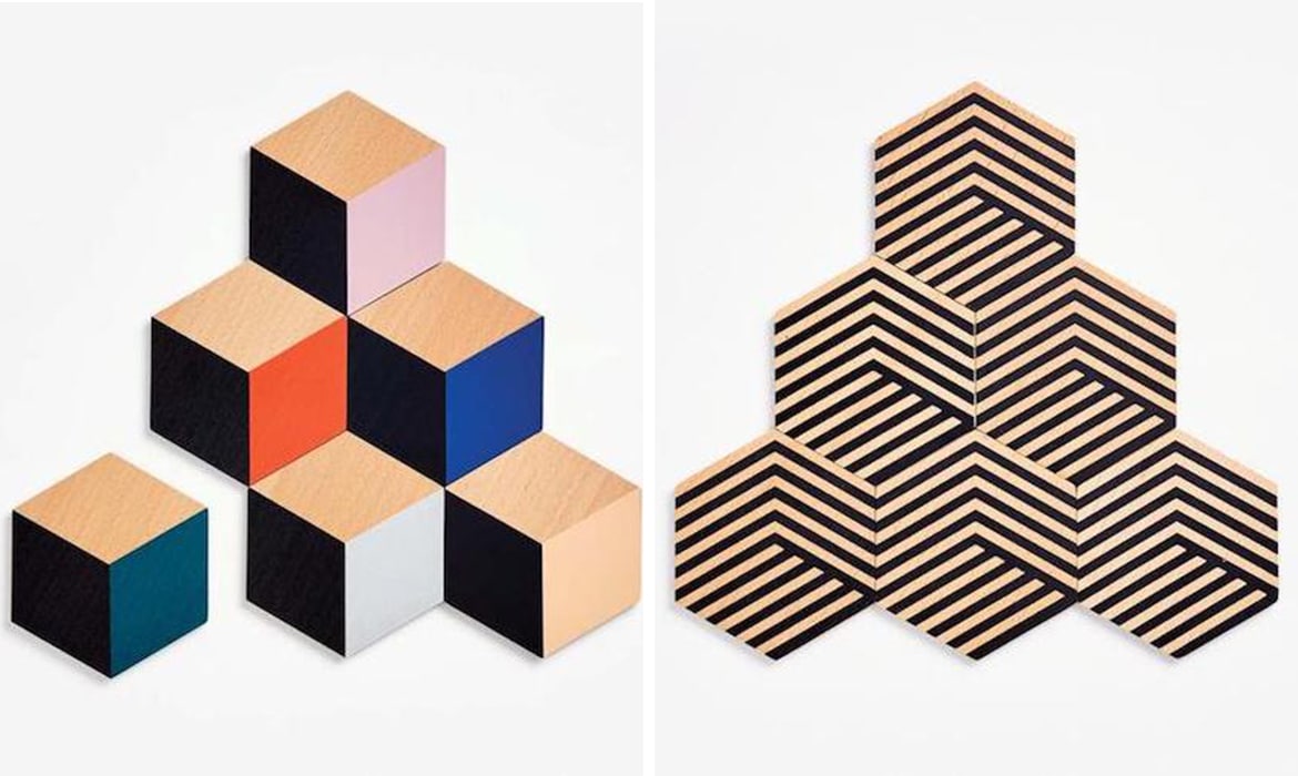 Optic Table Tiles by Bower Studios