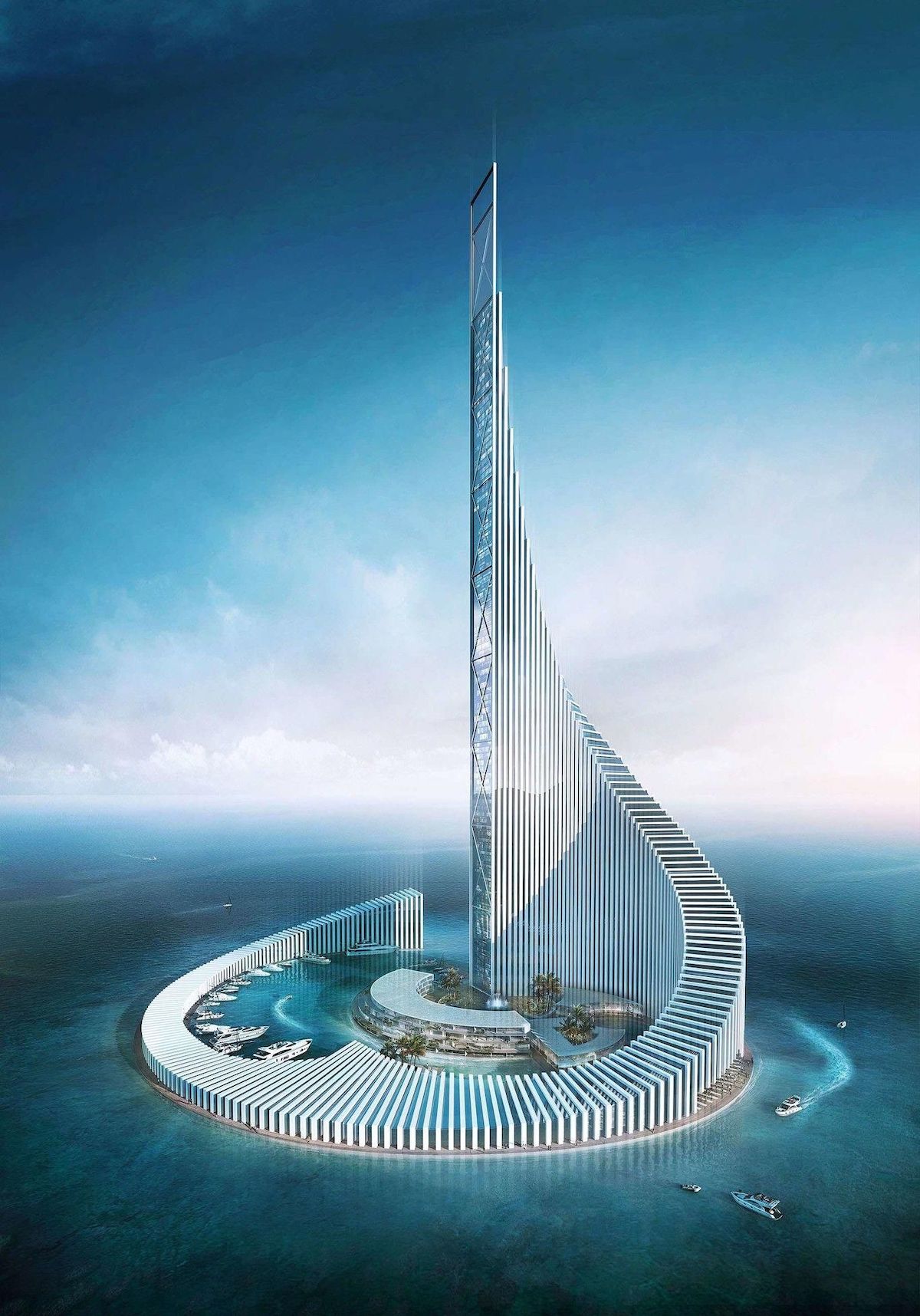 Proposal for the Second Tallest Tower in Africa, Domino Tower, visualized by xCassia