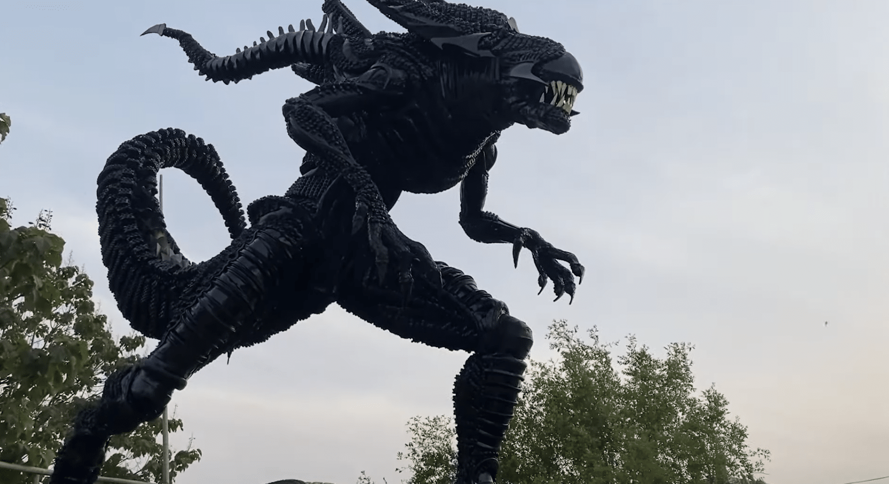 Alien King Tire Sculpture by TireMan Cao Shengge