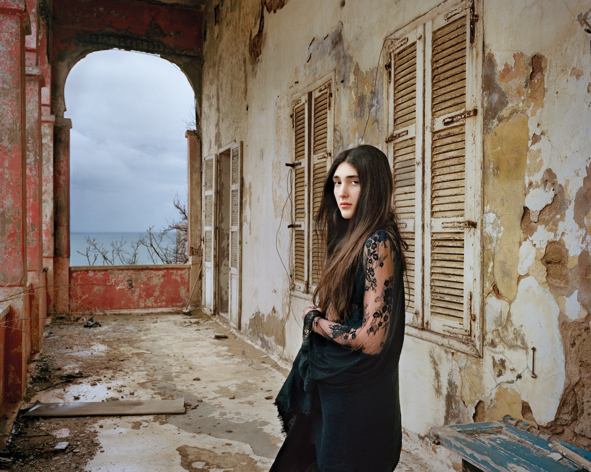 Woman at an Abandoned House in Beirut