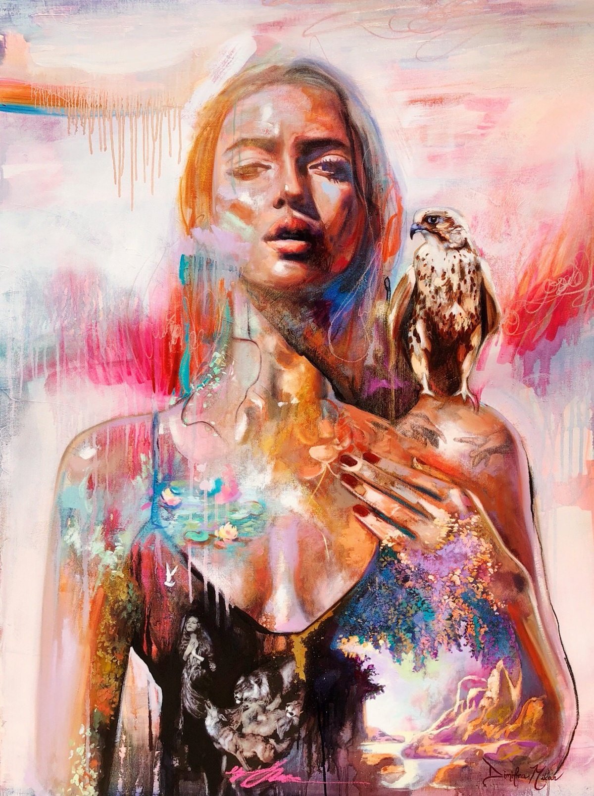 - ViralBandit Mixed Media Painting by Dimitra Milan