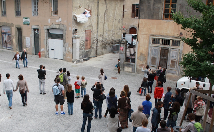 People Watching Performance Art Piece