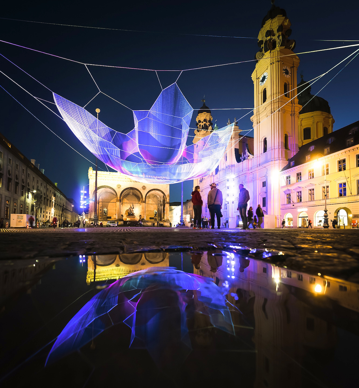 Janet Echelman Fiber Installation in Munich
