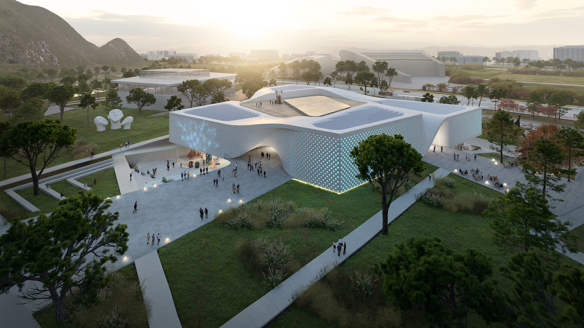 Exterior View of Chungnam Art Museum by UNStudio and DA Group