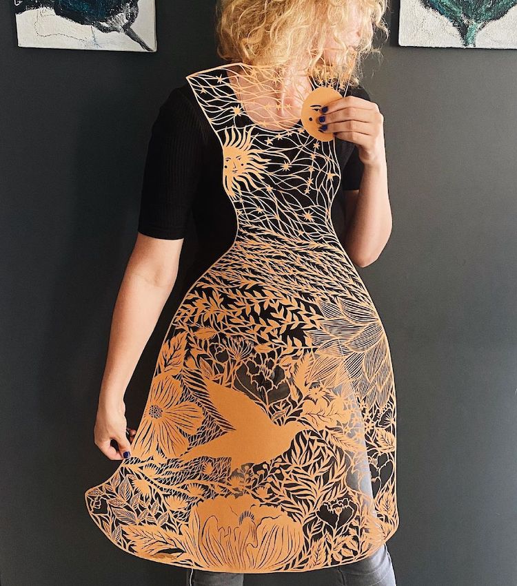 Paper Cutout Dresses by Eugenia Zoloto
