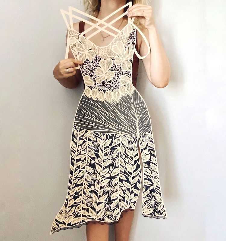 Paper Cutout Dresses by Eugenia Zoloto