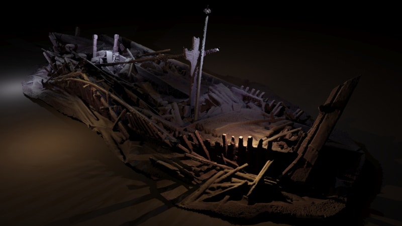 Ottoman Period Shipwreck with Well-Preserved Wood Carvings