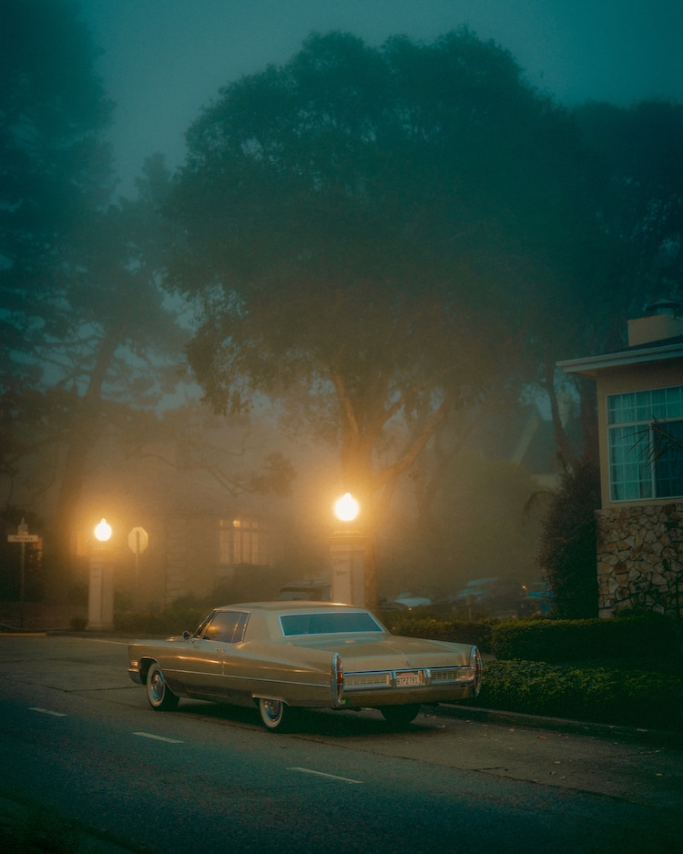 Car Parked on Foggy Street in San Francisco