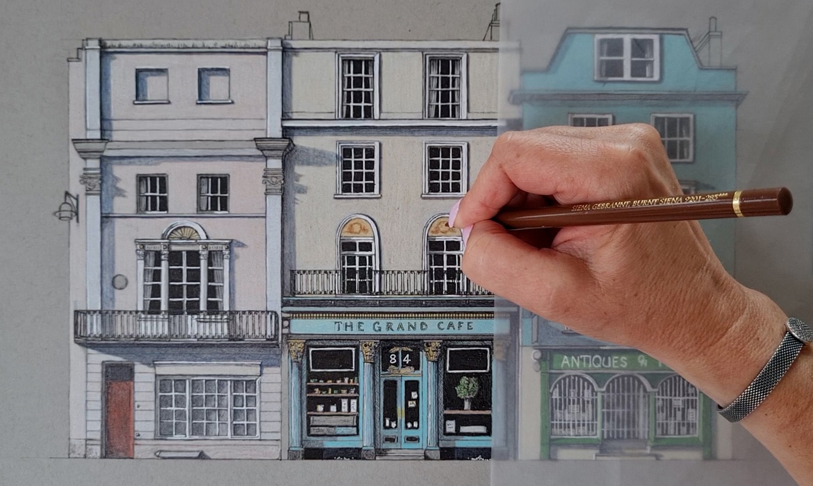 Demi Lang Drawing a Building