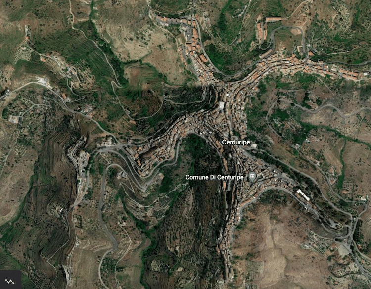 Centuripe Human Shaped Village in Italy