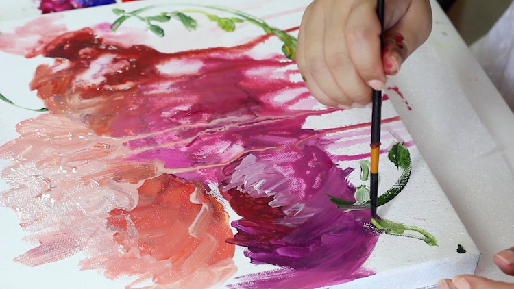 Abstract Floral Painting by Nitika Ale