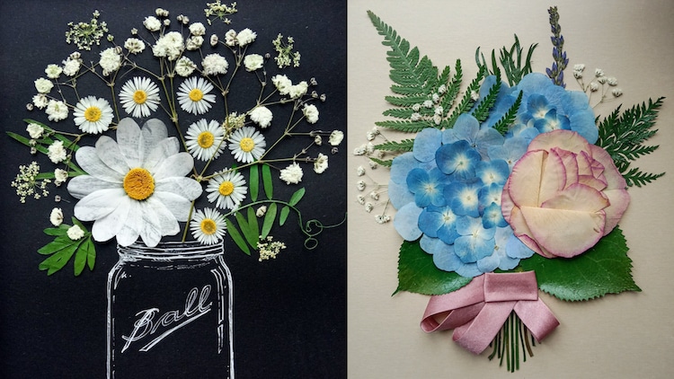 Pressed Flower Art by Anna Zakirova