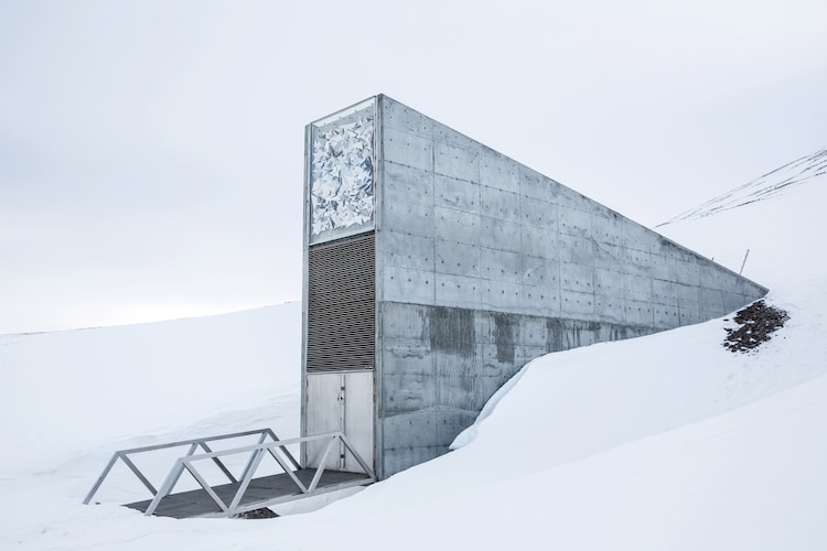 View of Global Seed Vault, Svalbard, Norway