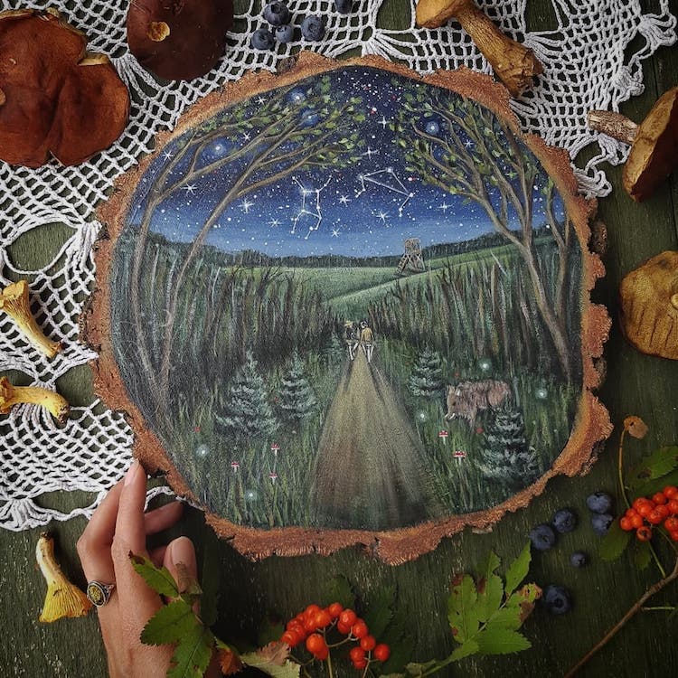Paintings on Wood by Anna Kucharska