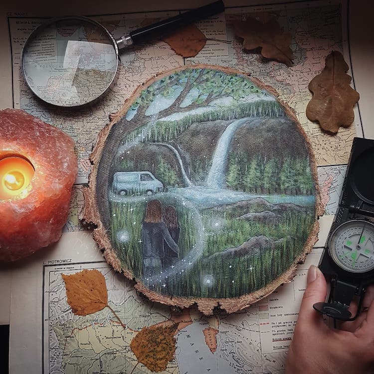 Paintings on Wood by Anna Kucharska