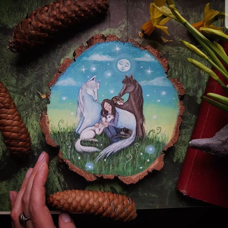 Paintings on Wood by Anna Kucharska