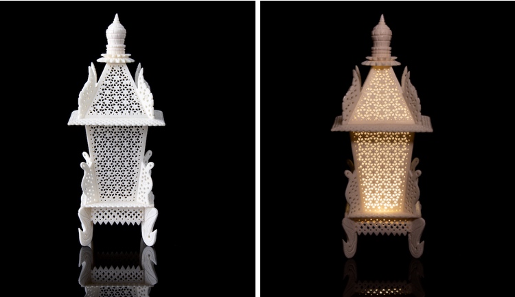 Bone Carved Lamp by Akhtar Workshop