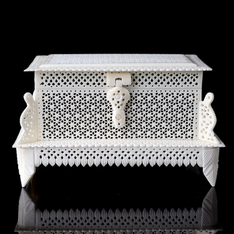 Bone Carved Box from India