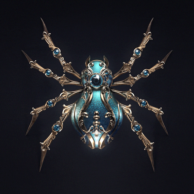 Art Nouveau Insect Jewelry Illustrations by Sasha Vinogradova