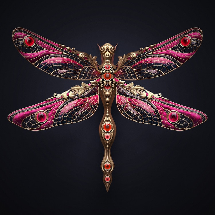 Art Nouveau Insect Jewelry Illustrations by Sasha Vinogradova