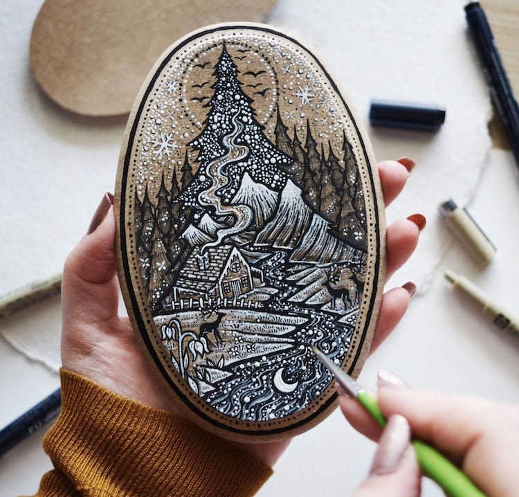Paintings on Wood by Melpomeni Chatzipanagiotou