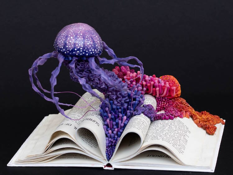 Book and Flora Sculptures by Stephanie Kilgast