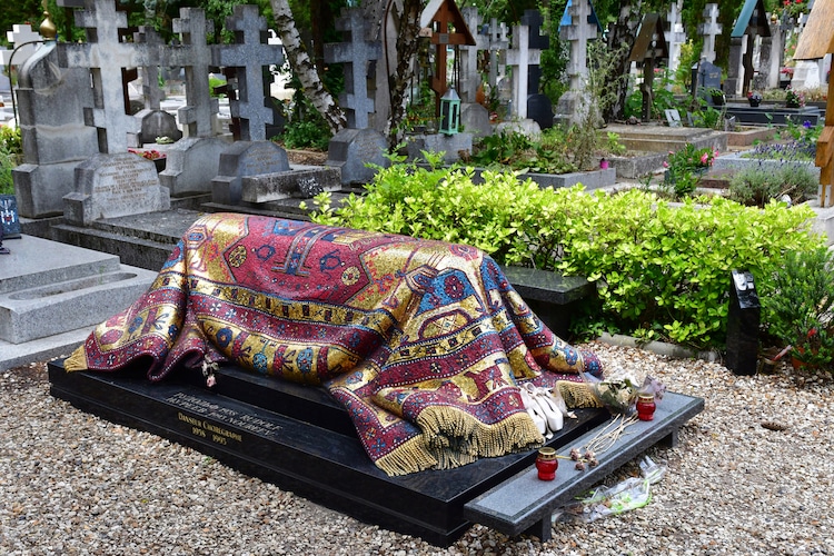 Rudolf Nureyev Tomb at Sainte Genevieve des Bois Cemetery