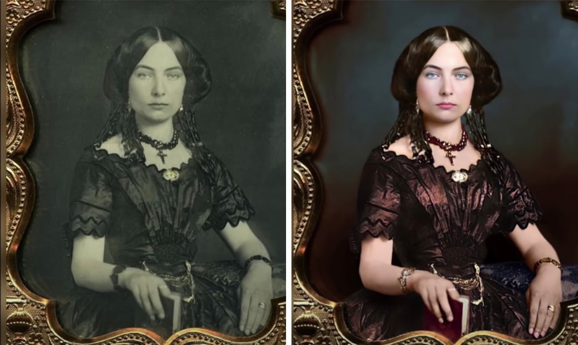Mystery Scoop Restores Old Portraits Using AI Technology