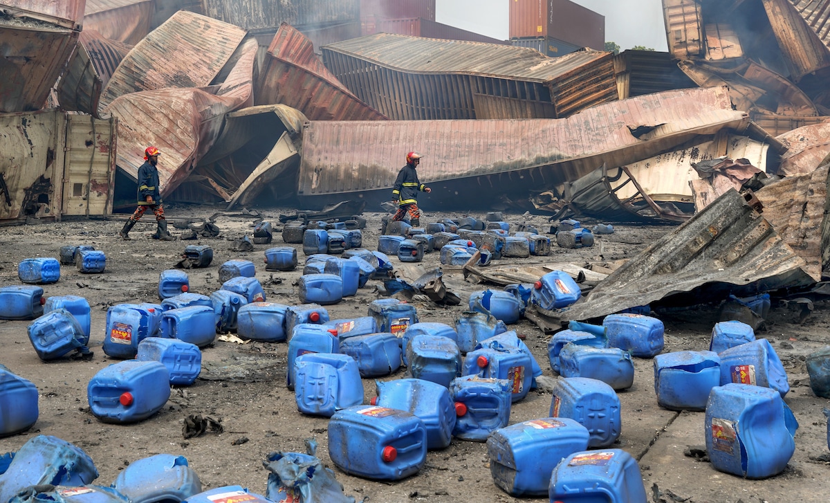 A chemical explosion and fire at BM container depot Sitakunda upazila of Chittagong