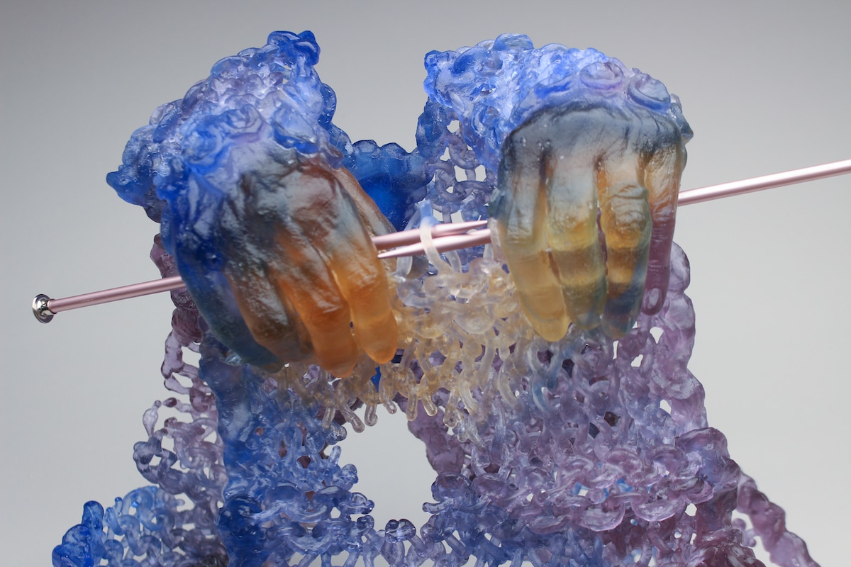 Knitted Glass Sculptures by Carol Milne