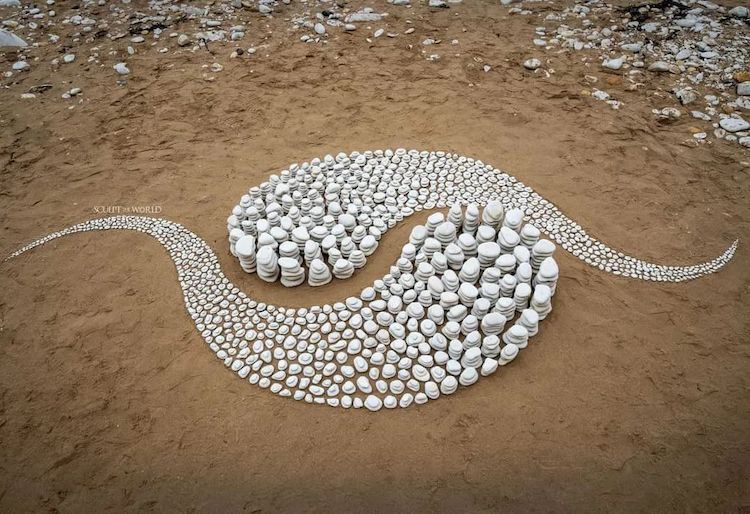 Stone Art on the Beach by Jon Foreman