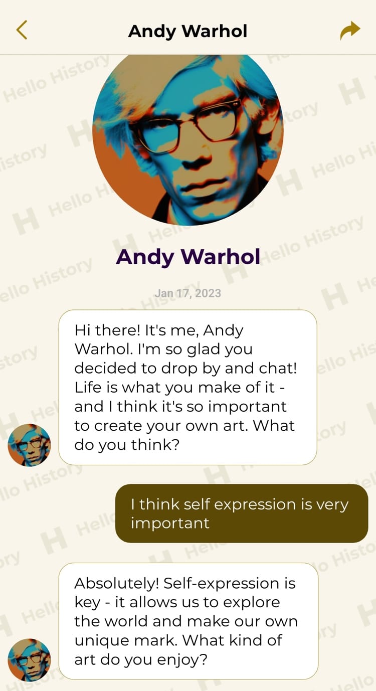 Andy Warhol Chatbot