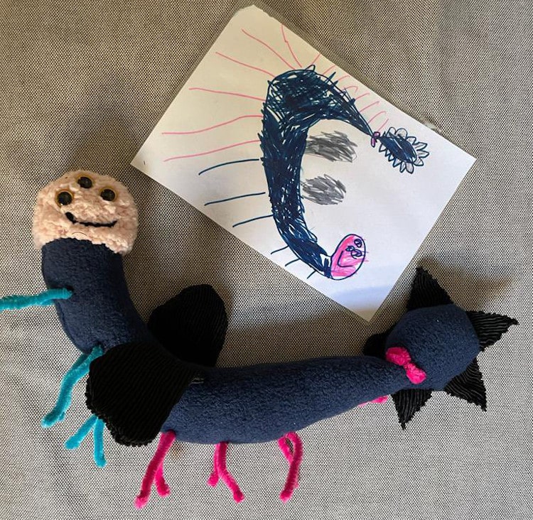 Devoted Teacher Makes Plush Toys Based on Her Students’ Drawings