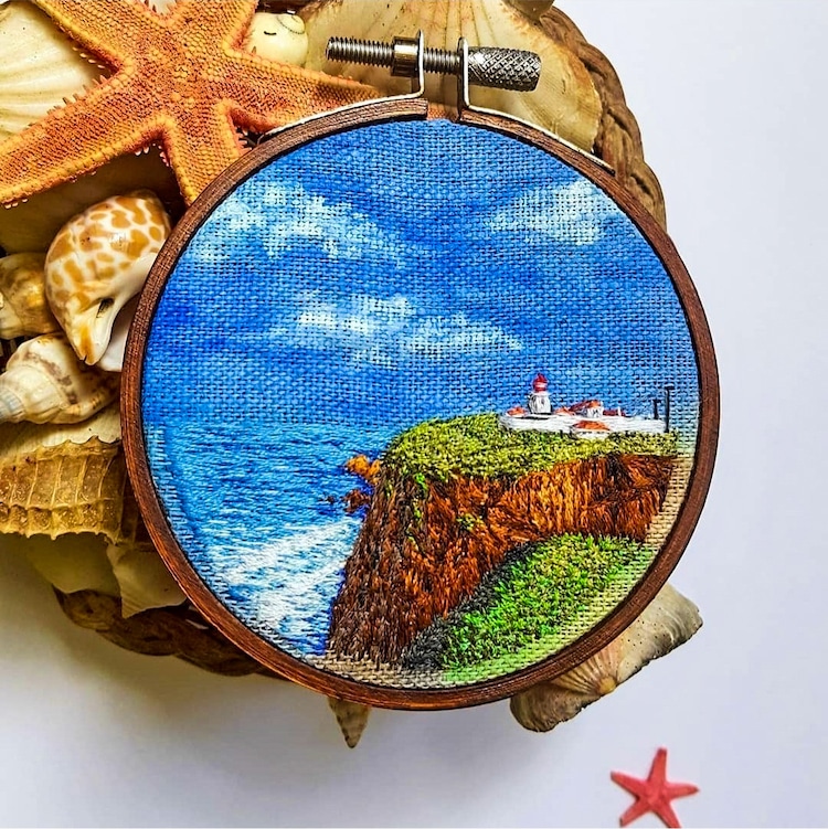 Thread Painting Embroidery by Maria Zamyatina