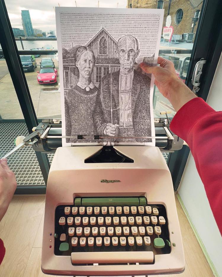 Typewriter Art by James Cook
