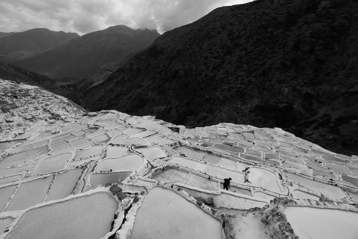 Crystalized Salt at Maras in Peru