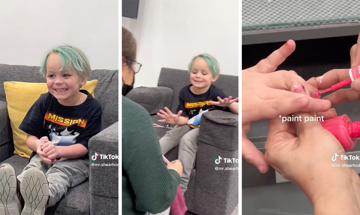 - ViralBandit TikToker and teacher Christian Shearhod takes son Ashton for mani-pedi