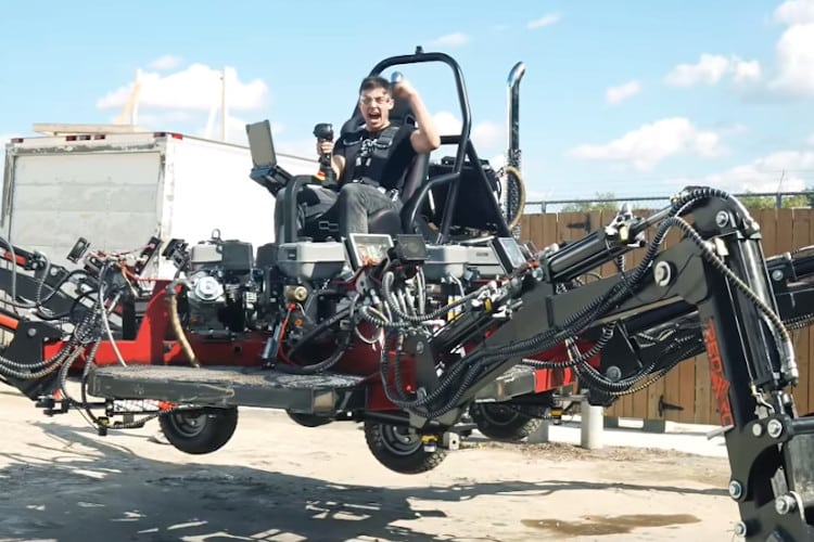 Engineering Youtubers Build a Massive Six-Legged Rideable Robot