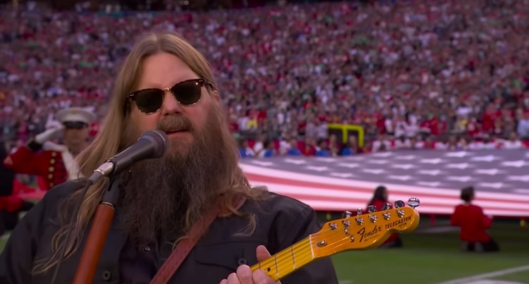 Chris Stapleton Performing the National Anthem at the 2023 Super Bowl