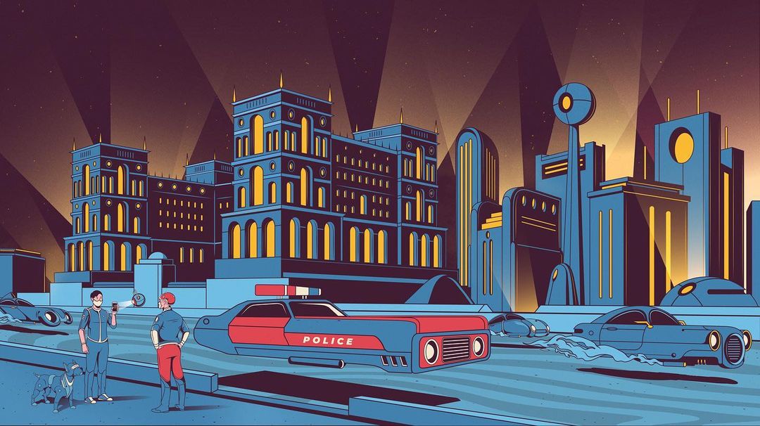 Orkhan Isayev’s Utopia Brings Cities to Life with Art Deco, Cyberpunk and Illustration » Design You Trust