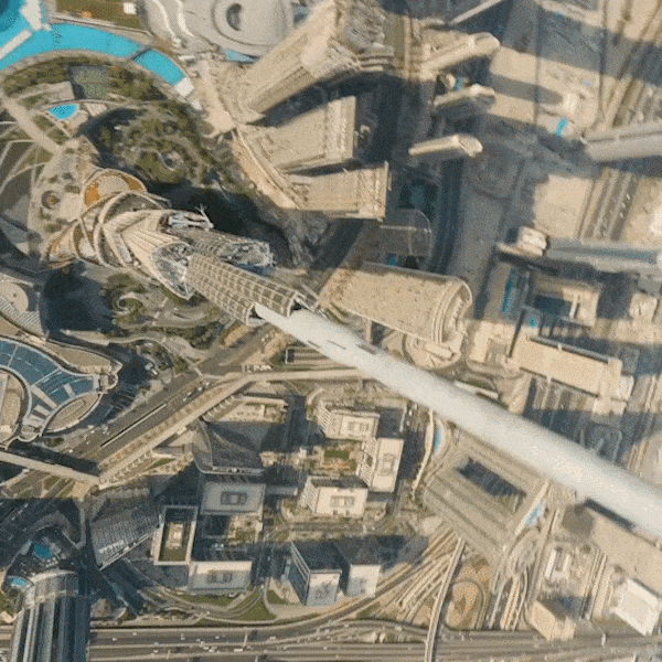 Drone Video Shows The Fall From Burj Khalifa
