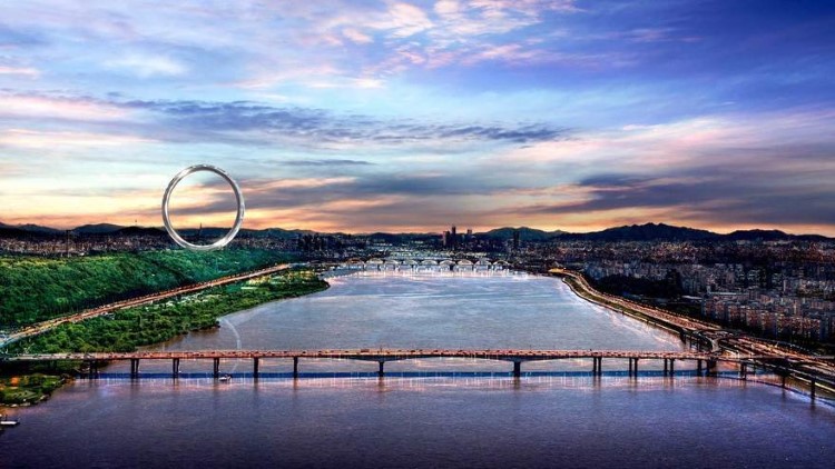 Rendering of Hubless Ferris Wheel in Seoul